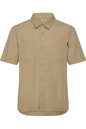 Timberland Windham Ripstop Short Sleeve Shirt Lemon Pepper Designers Shirts Short-sleeved Green