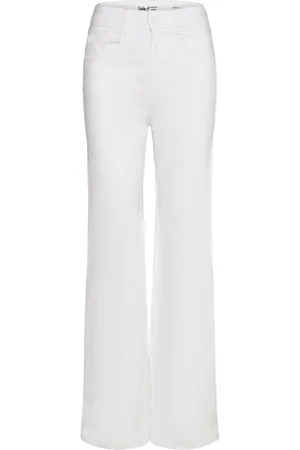 Lois Rosa Megalia White Bottoms Trousers Wide Leg White