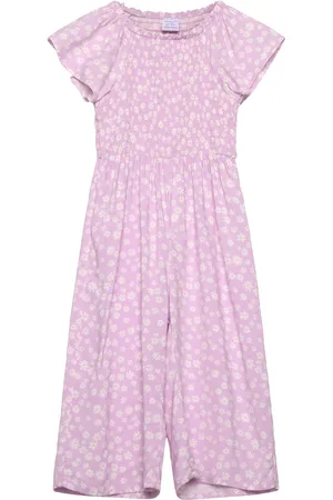 Lindex Jumpsuit With Smock And Aop Jumpsuit Haalari Pink