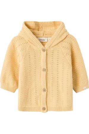 Lil Atelier Nbfdaimo Ls Knit Jacket Lil Tops Knitwear Cardigans Yellow
