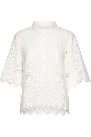 Lollys Laundry Louisell Blouse Ss Tops Blouses Short-sleeved White