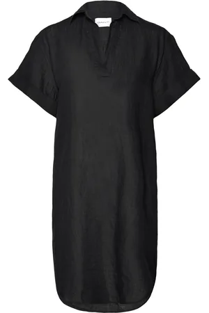 GANT Rel Ss Linen Caftan Tops Tunics Black