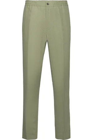 J Lindeberg Soren Linen Pants Designers Trousers Linen Trousers Green