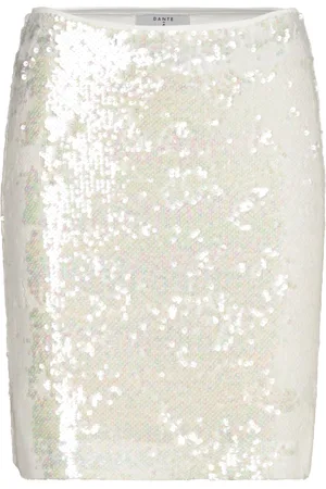 Dante 6 D6Peio Sequins Skirt Lyhyt Hame White