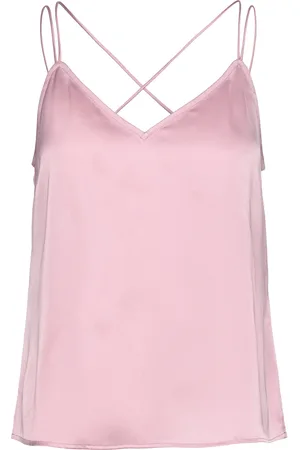 Dante 6 D6Obu Satin Singlet Tops Blouses Sleeveless Pink