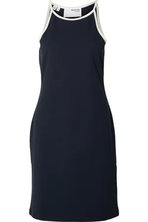 SELECTED Slfelfrida Sl Contrast Short Dress Lyhyt Mekko Navy