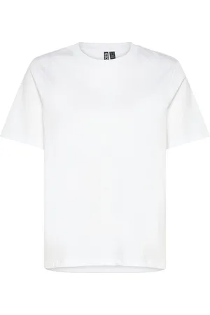 Pieces® Pcria Ss Solid Tee Jrs Noos Bc Tops T-shirts & Tops Short-sleeved White