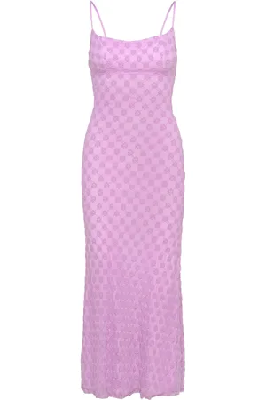 Bardot Adoni Mesh Midi Dress Polvipituinen Mekko Purple