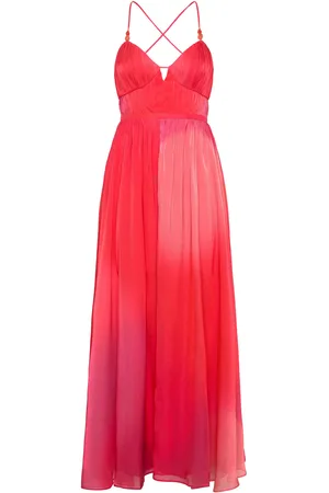 French Connection Darryl Hallie Crinkle Dress Maksimekko Juhlamekko Red