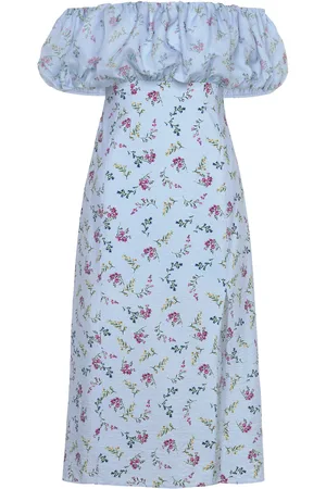 French Connection Floriana Ciarra Organza Dress Polvipituinen Mekko Blue