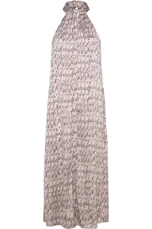 Dante 6 D6Fauve Python Printed Dress Maksimekko Juhlamekko Beige