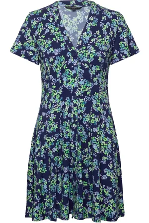 French Connection Benedetta Meadow Vnk Dress Lyhyt Mekko Blue