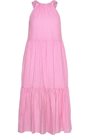 French Connection Aleska Textured Dress Polvipituinen Mekko Pink