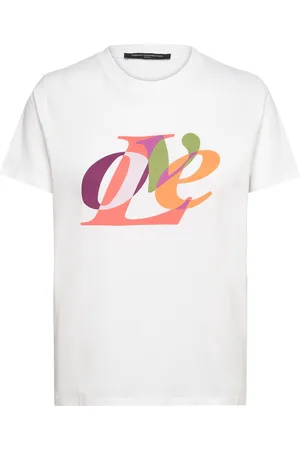 French Connection Love Graphic T Shirt Tops T-shirts & Tops Short-sleeved White
