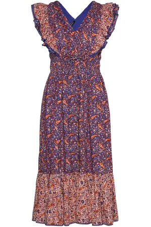 French Connection Anathia Blaire Cotton Dress Polvipituinen Mekko Blue