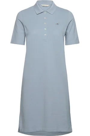 GANT Slim Shield Ss Pique Polo Dress Lyhyt Mekko Blue