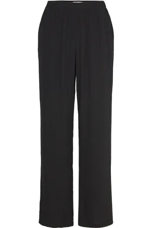 Rosemunde Trousers Bottoms Trousers Straight Leg Black