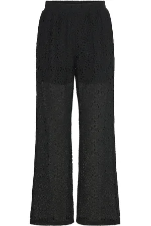 Rosemunde Lace Trousers Bottoms Trousers Straight Leg Black