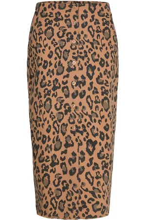 Coster Copenhagen Skirt In Blurry Leo Print Polvipituinen Hame Beige