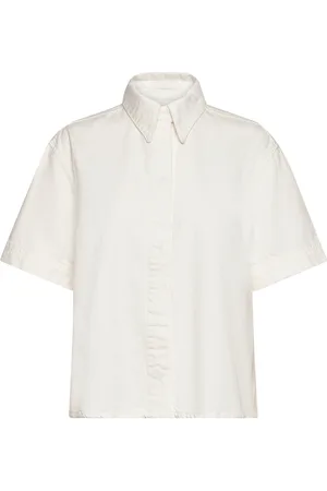 French Connection Finley Denim Ss Shirt Tops Shirts Denim Shirts Cream