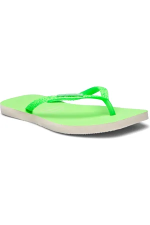 Havaianas Hav. Square Glitter Neon Shoes Summer Shoes Sandals Flip Flops Green