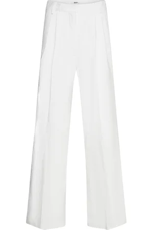 DAY Birger et Mikkelsen Enzo - Canvas Twill Bottoms Trousers Wide Leg White