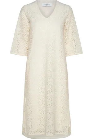 Rosemunde Lace Caftan Polvipituinen Mekko Cream