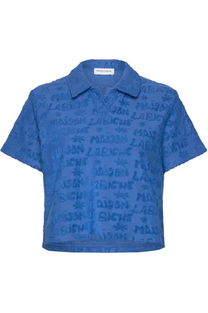 Maison Labiche Marces Terry Mlb Flower Tops T-shirts & Tops Short-sleeved Blue