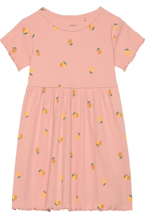 Lindex Dress Rib Lemons Dresses & Skirts Dresses Casual Dresses Short-sleeved Casual Dresses Pink