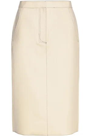 DAY Birger et Mikkelsen Kellie - Bonded Viscose Blend Polvipituinen Hame Cream