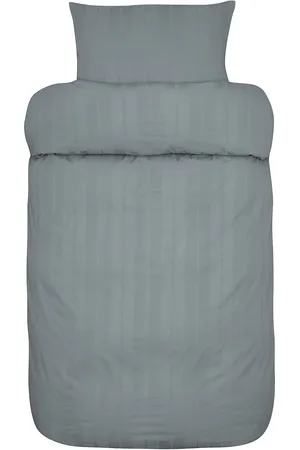 Høie of Scandinavia Midnatt Satin And Seersucker Bed Set Home Textiles Bedtextiles Bed Sets Grey