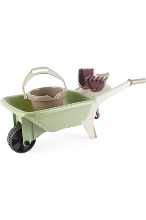 Dantoy Green Garden Wheelbarrow Set -Plastic Wheels Toys Baby Toys Push Toys Multi/patterned