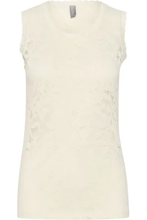 Culture Cunicole Top Tops T-shirts & Tops Sleeveless Cream