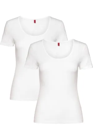 HUGO BOSS Twin T-Shirt Rn Tops T-shirts Short-sleeved White