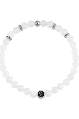 EDD Beads Bracelet 6Mm Rannekoru Korut White