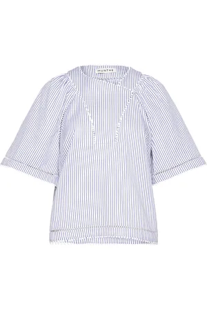 Munthe Ozilla Tops Blouses Short-sleeved Blue