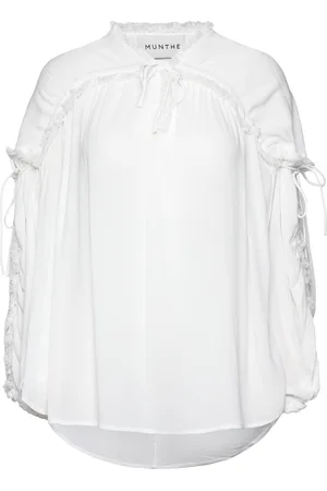 Munthe Observation Tops Blouses Long-sleeved Cream