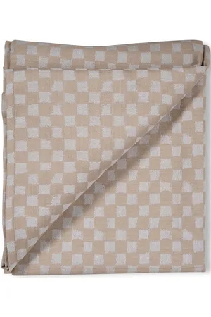 Babyono Cotton Table Cloth Checki Home Textiles Kitchen Textiles Tablecloths & Table Runners Beige