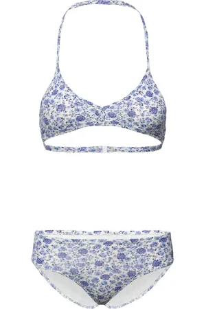 Lindex Bikini Triangle Aop Bikinit Blue