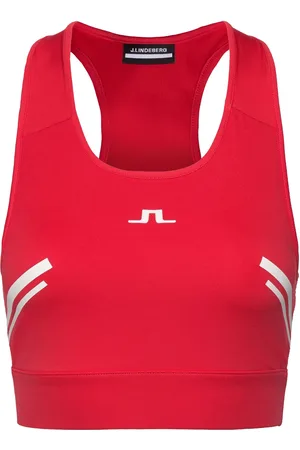 J Lindeberg Calista Top Tops Crop Tops Sleeveless Crop Tops Red