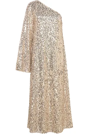 ROTATE Net Sequins Maxi Dress Maksimekko Juhlamekko Gold