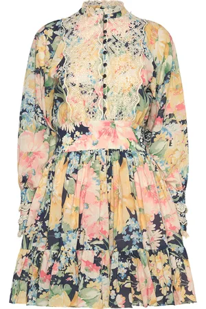 by Ti Mo Cotton Slub Mini Dress Lyhyt Mekko Pink