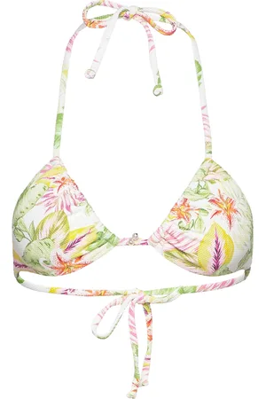Hunkemöller Tropics Pique Triangle Swimwear Bikinis Bikini Tops Triangle Bikinitops White