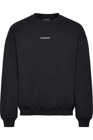 HAN Kjøbenhavn Daily Over D Crew Neck Designers Sweat-shirts & Hoodies Sweat-shirts Black