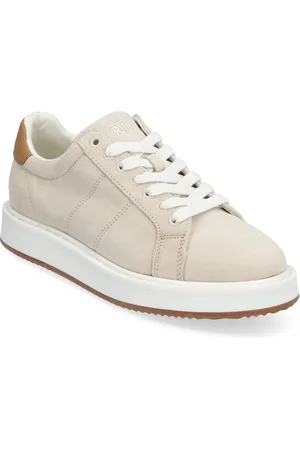 Ralph Lauren Angeline Iv Suede & Leather Sneaker Matalavartiset Sneakerit Tennarit Beige