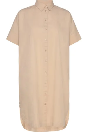 SELECTED Slfblair 2/4 Short Shirt Dress Noos Lyhyt Mekko Beige