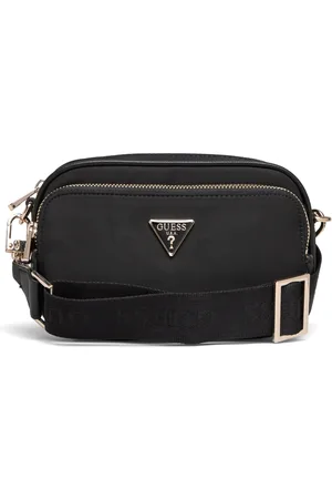 Guess Eco Gemma Crossbody Camera Bags Crossbody Bags Black