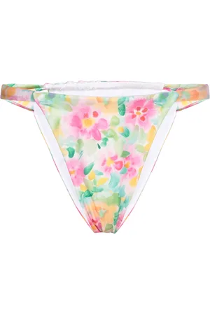 Gina Tricot Gathered Bikini Tanga Swimwear Bikinis Bikini Bottoms High Waist Bikinis Multi/patterned
