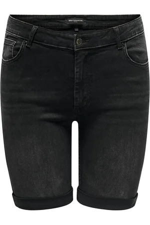 ONLY Carwilly Reg Long Shorts Dnm Taibox Bottoms Shorts Denim Shorts Black