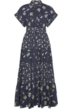 by Ti Mo Poplin Shirt Dress Polvipituinen Mekko Multi/patterned
